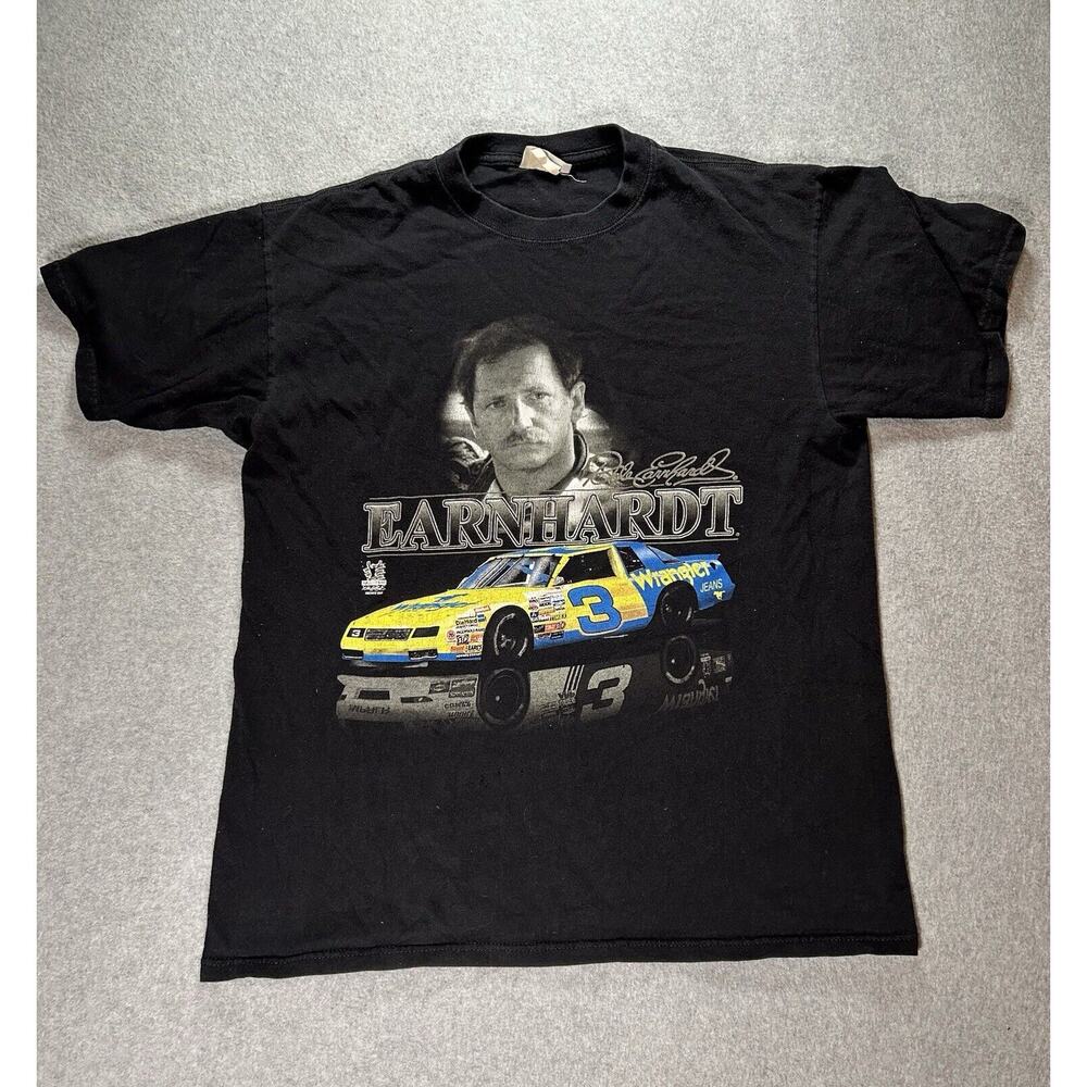 Nascar Dale Earnhardt T SHirt Mens Large Graphic Print Jr & Sr 2010 Hall Of Fame